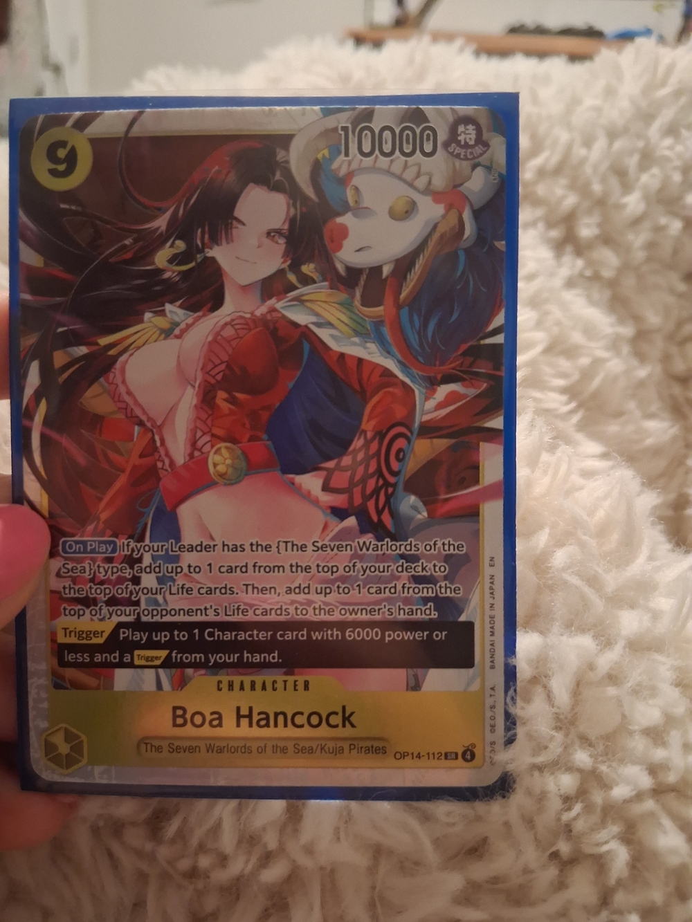 Onepiece Trading Card Boa Hancock Red Blue Gold